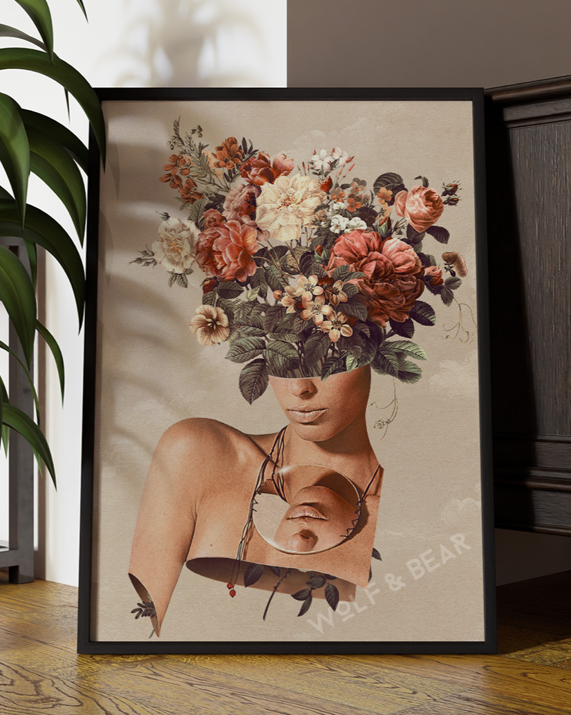 Surreal Floral Portrait Digital Download
