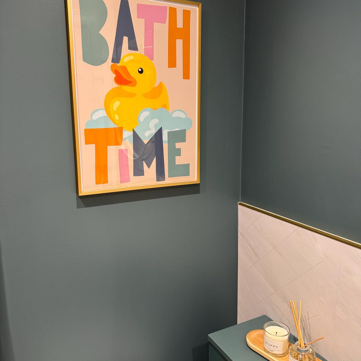 Bath Time Rubber Duck Digital Art Print