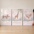 Safari Animals Christian Nursery Art Set