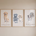 Custom Dog Portrait Set with Bible Verses