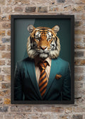 Dapper Tiger Gentleman Digital Wall Art