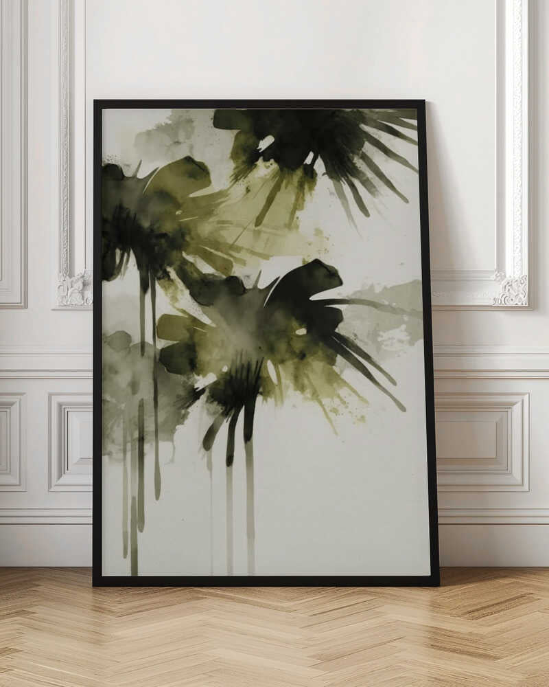 Earthy Botanical Splatter Digital Art