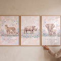 Safari Animal Nursery Scripture Wall Art Set of 3
