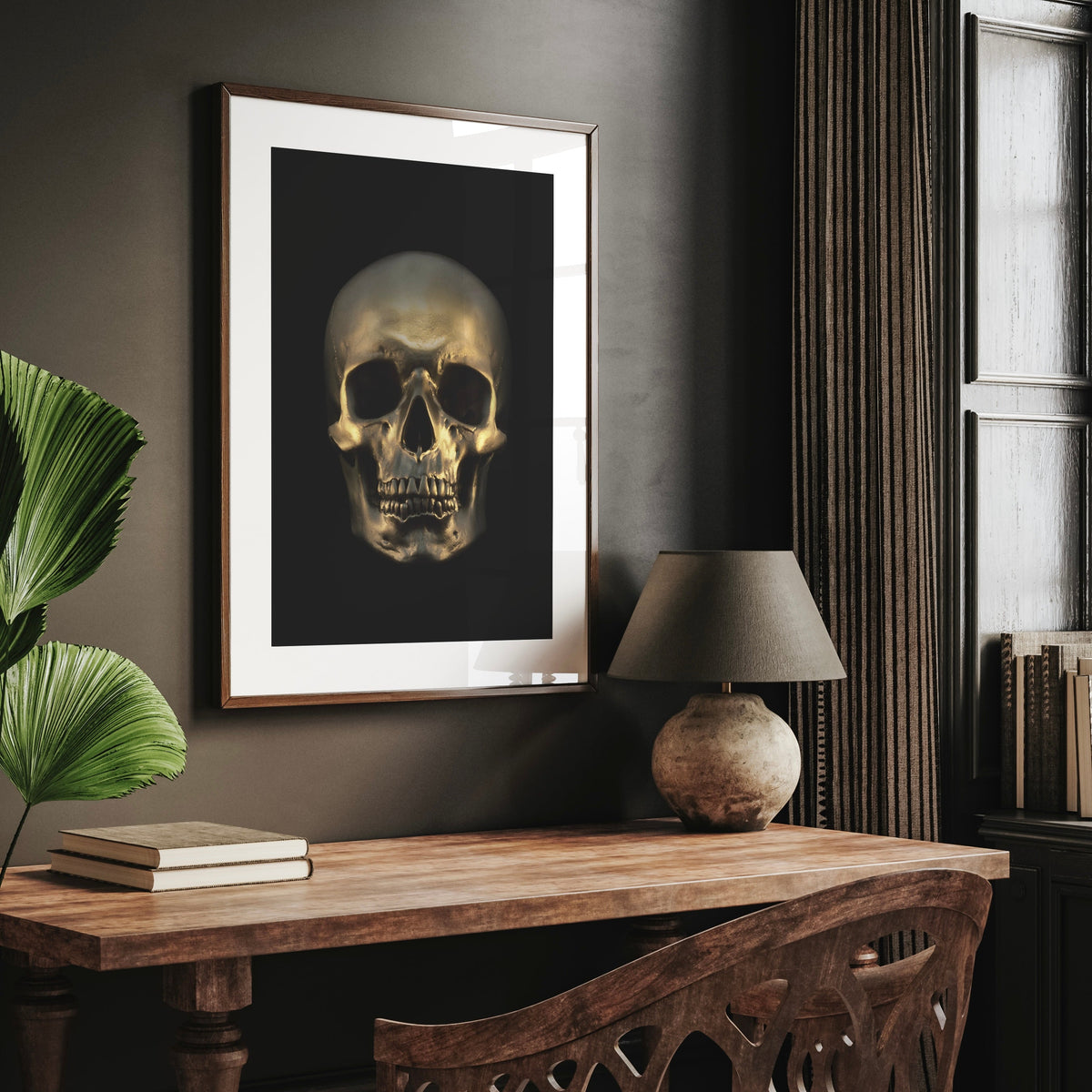 Golden Skull Digital Art