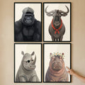 Dapper Safari Animal Portraits Digital Bundle