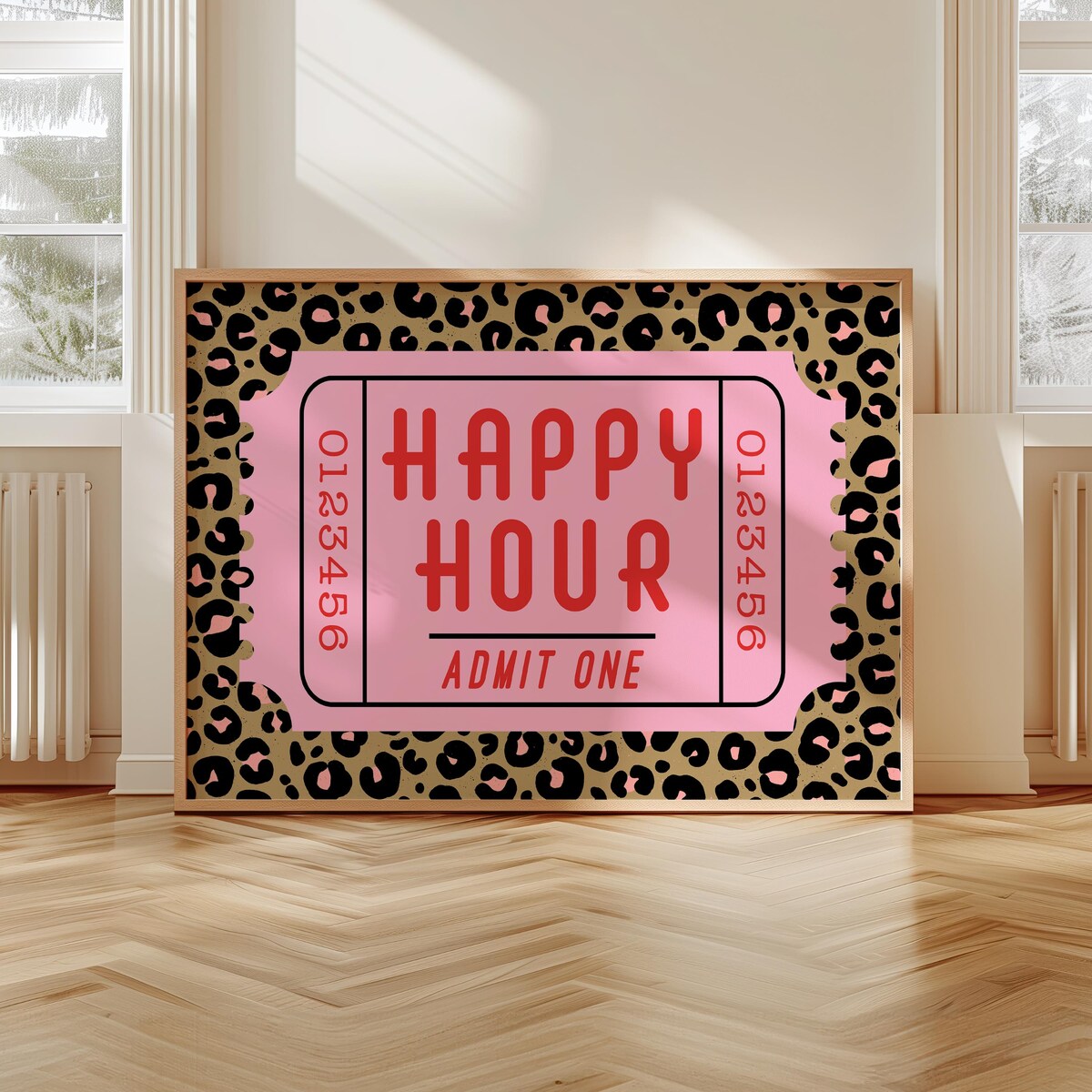 Happy Hour Leopard Ticket Digital Art Print