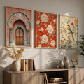 Chinoiserie Bird and Floral Triptych