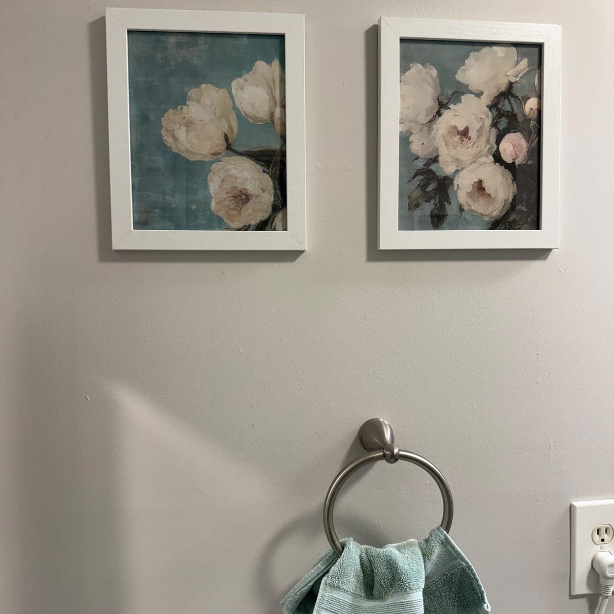 Vintage White Peony Floral Digital Art Set