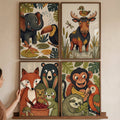 Charming Woodland and Jungle Animals Digital Art Set