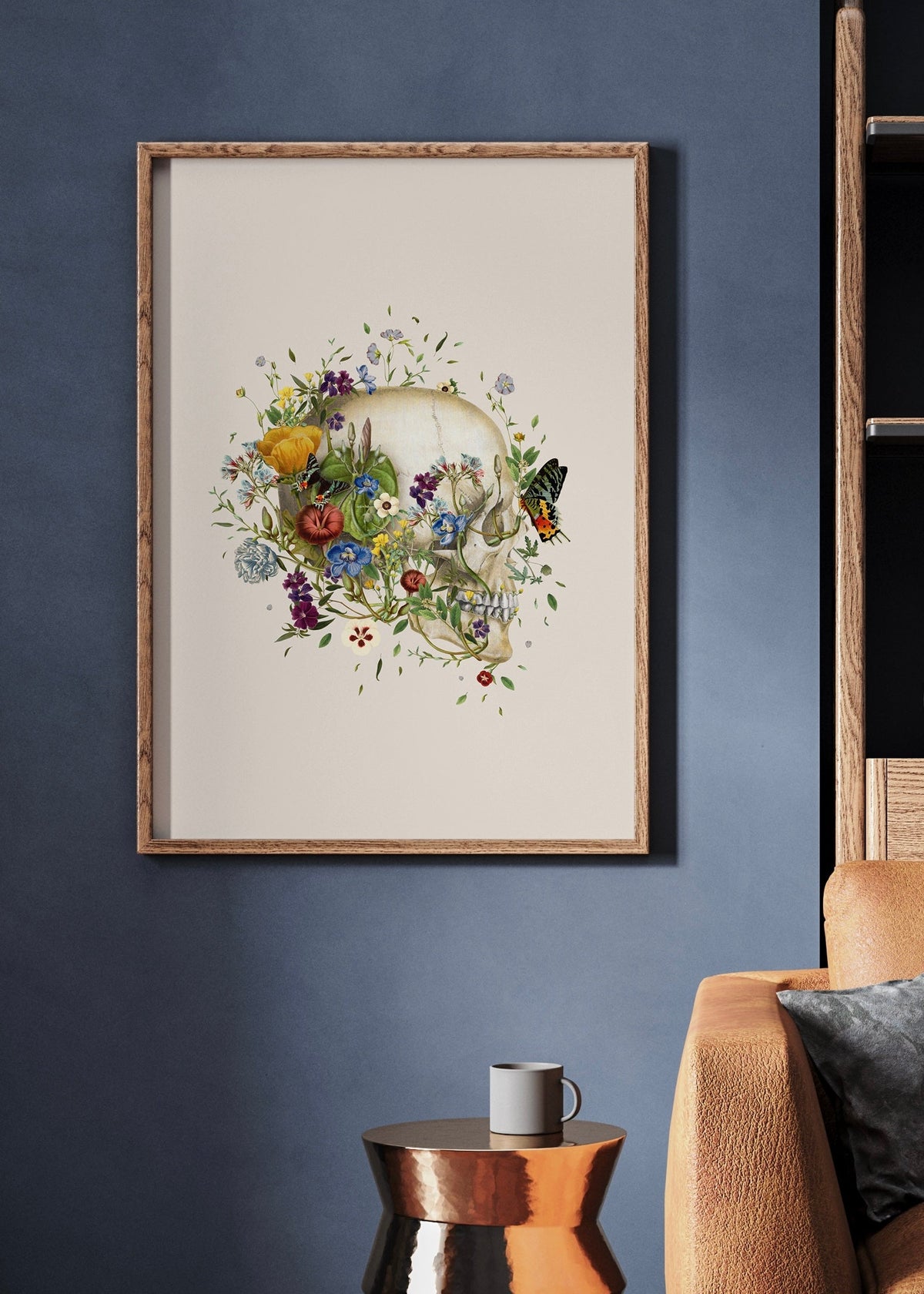Botanical Skull Digital Art Print