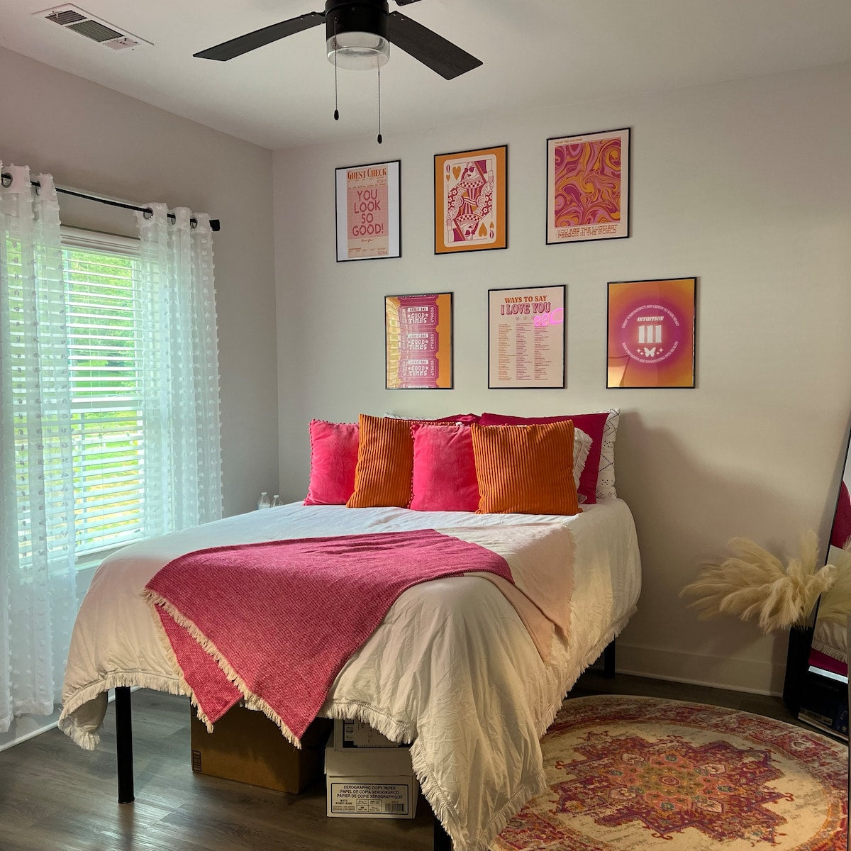 Pink Retro Guest Check Digital Art Print