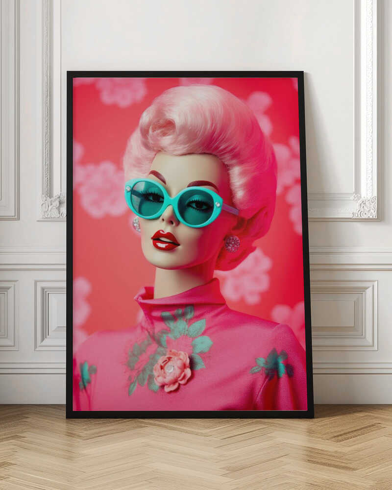 Chic Frida with Red Wine Digital Art