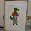 Rock n Roar Alligator Guitarist Digital Art