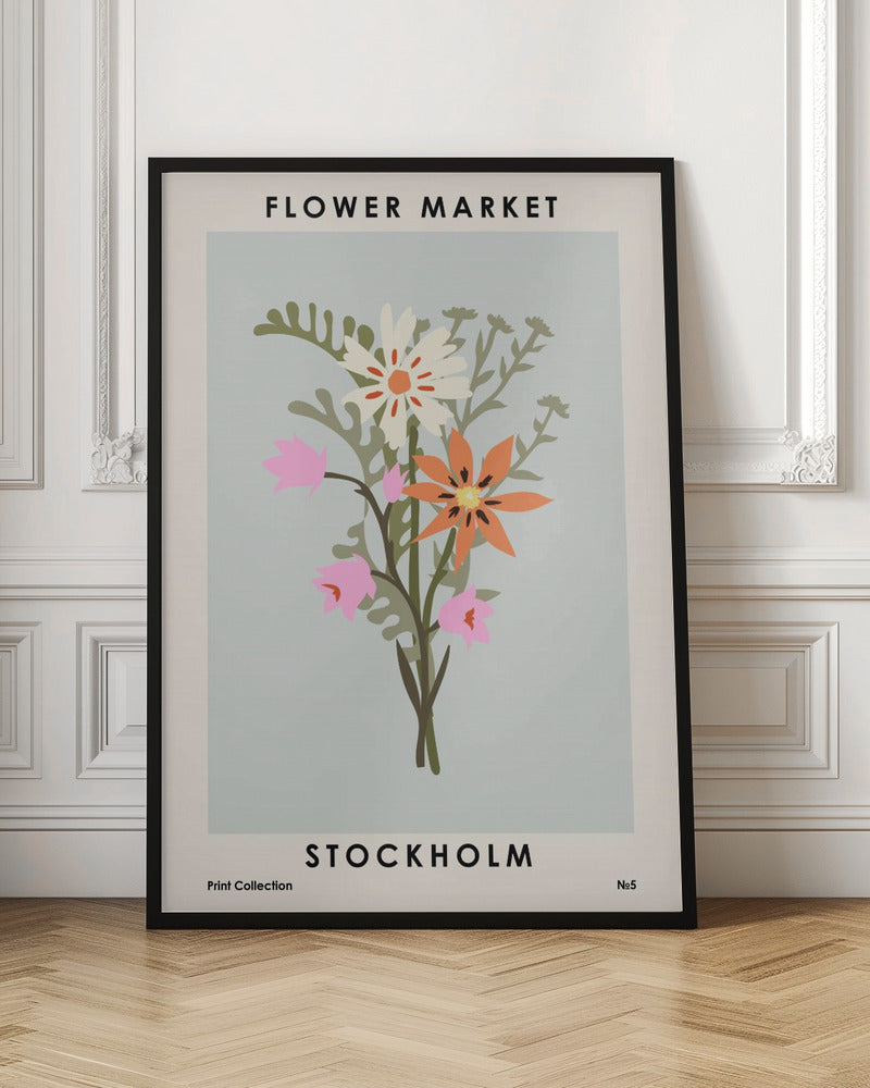 Stockholm Flower Market Botanical Digital Art Print