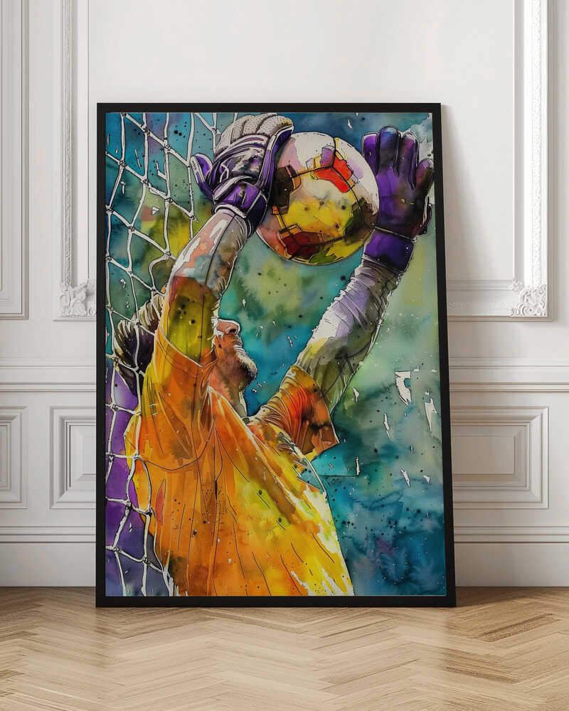 Watercolor Goalkeeper Saving Goal Digital Art