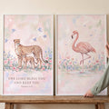 Safari Animals And Flamingo Nursery Digital Art Set