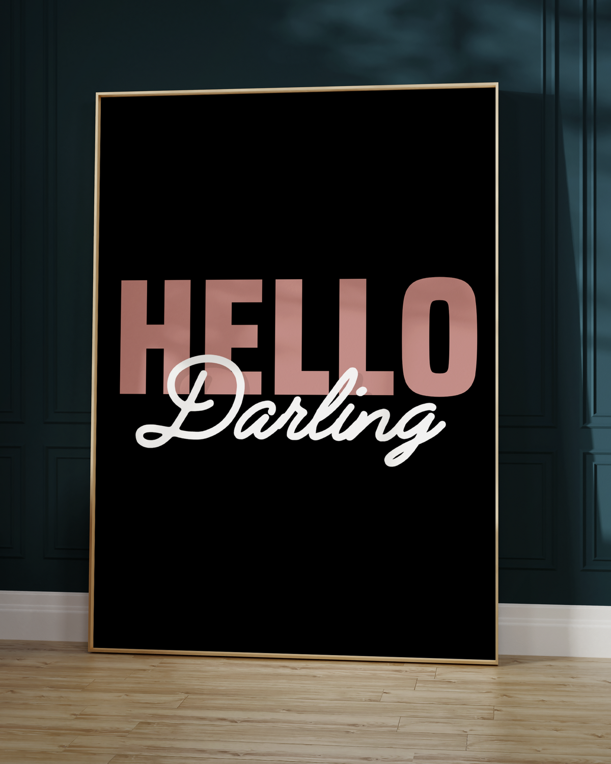 Hello Darling Typography Digital Art