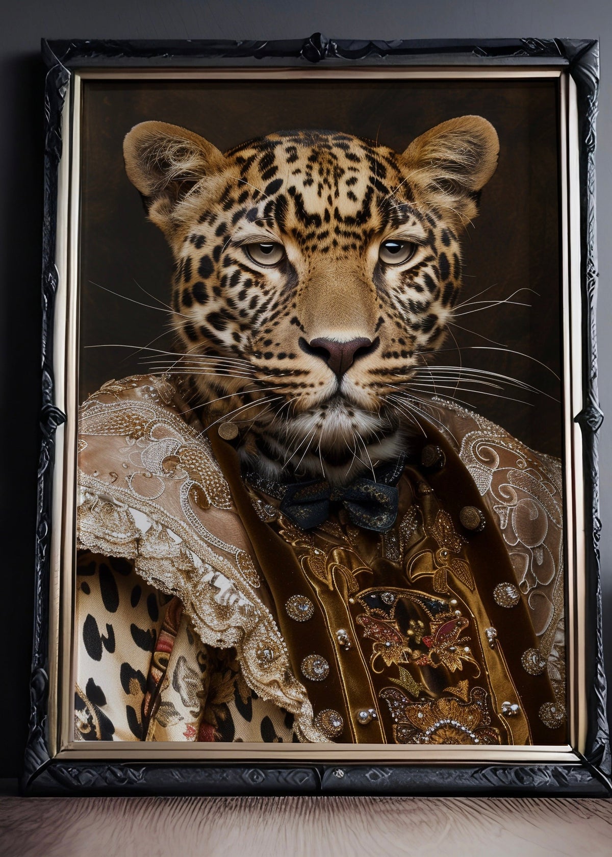 Regal Leopard Noble Digital Portrait