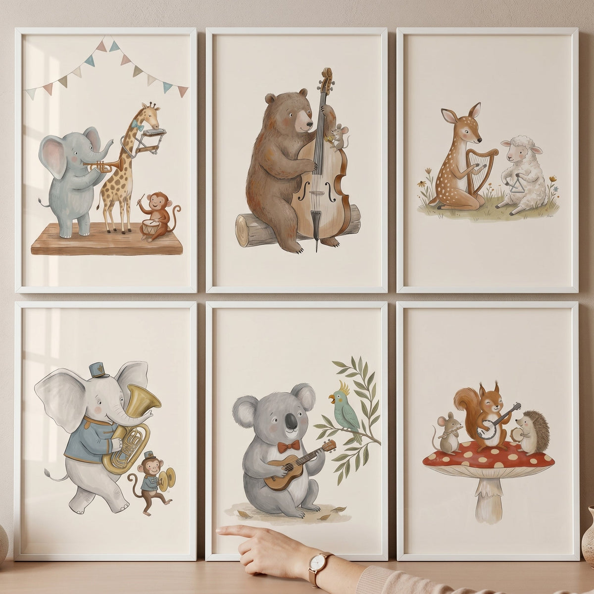 Charming Woodland Animal Musicians Digital Art Collection