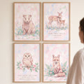Watercolor Woodland Nursery Digital Art Prints Set