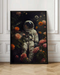 Astronaut in Cosmic Bloom Digital Art