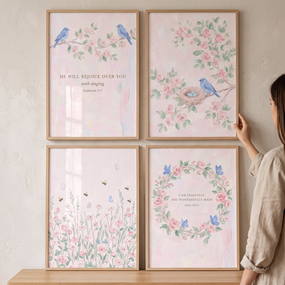 Scripture and Nature Gallery Wall Digital Art Set