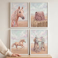 Boho Equestrian Pastel Digital Art Set