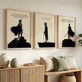 Stoic Warrior Quotes Digital Art Trio