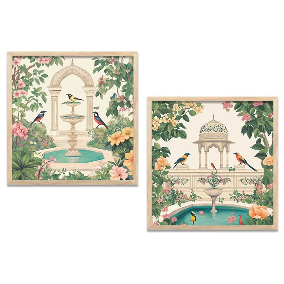 Mughal Garden Paradise Digital Art Set