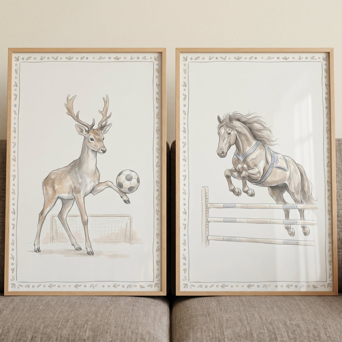 Sporty Animals Digital Art Prints