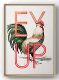 Ey Up Rooster Typography Digital Print