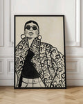 Chic Leopard Coat Fashion Illustration