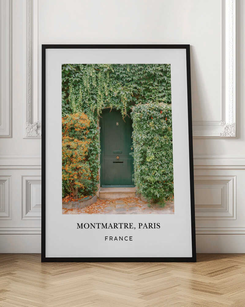 Montmartre Paris Green Door Photography Digital Print