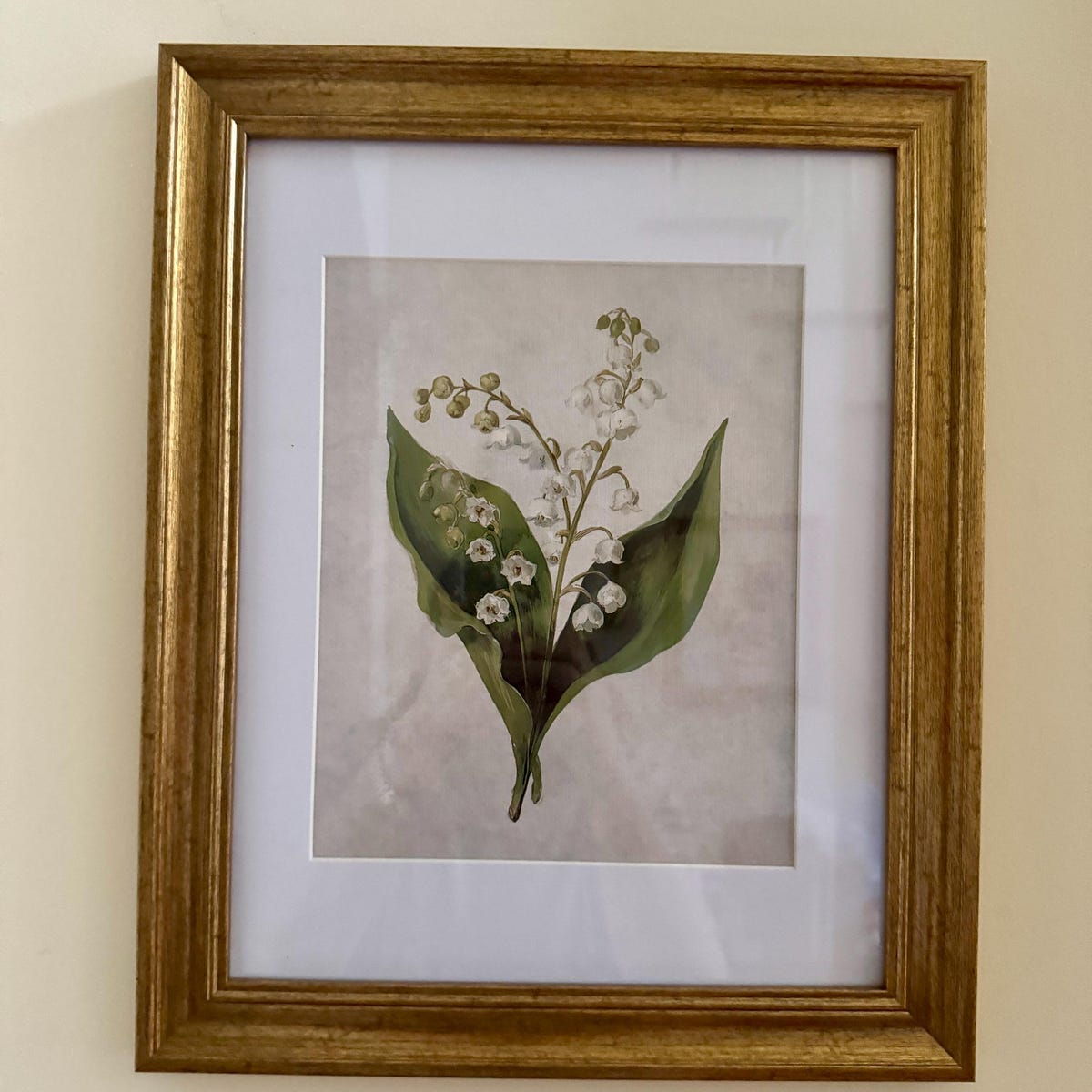 Vintage Lily of the Valley Botanical Digital Art