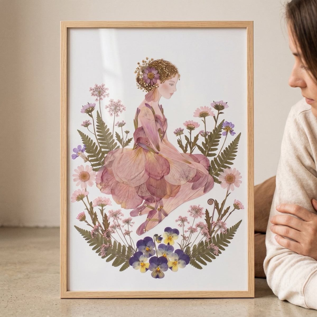 Pressed Flower Fairy Digital Art