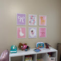 Charming Pink Nursery Wall Art Gallery Set