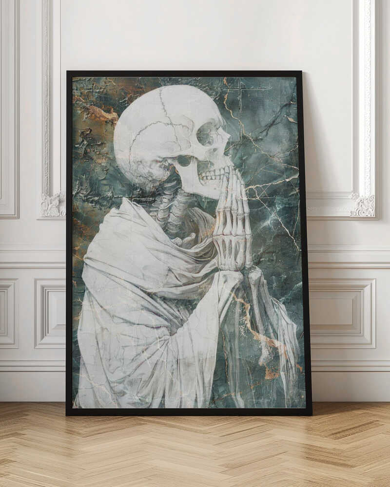 Praying Skeleton Gothic Digital Art
