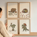 Charming Woodland Animals Digital Art Set