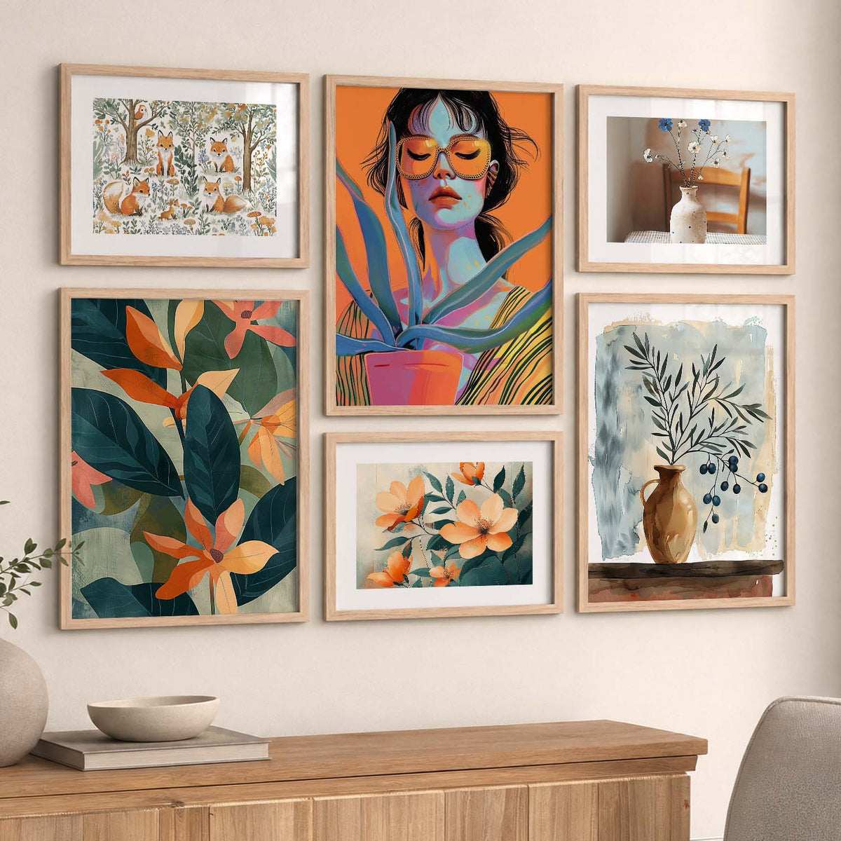 Vibrant Botanics Gallery Wall Set