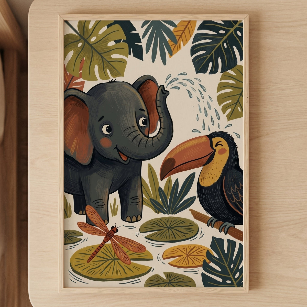 Jungle Friends Digital Art Print