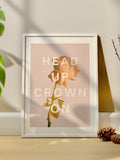 Head Up Crown On Floral Digital Art