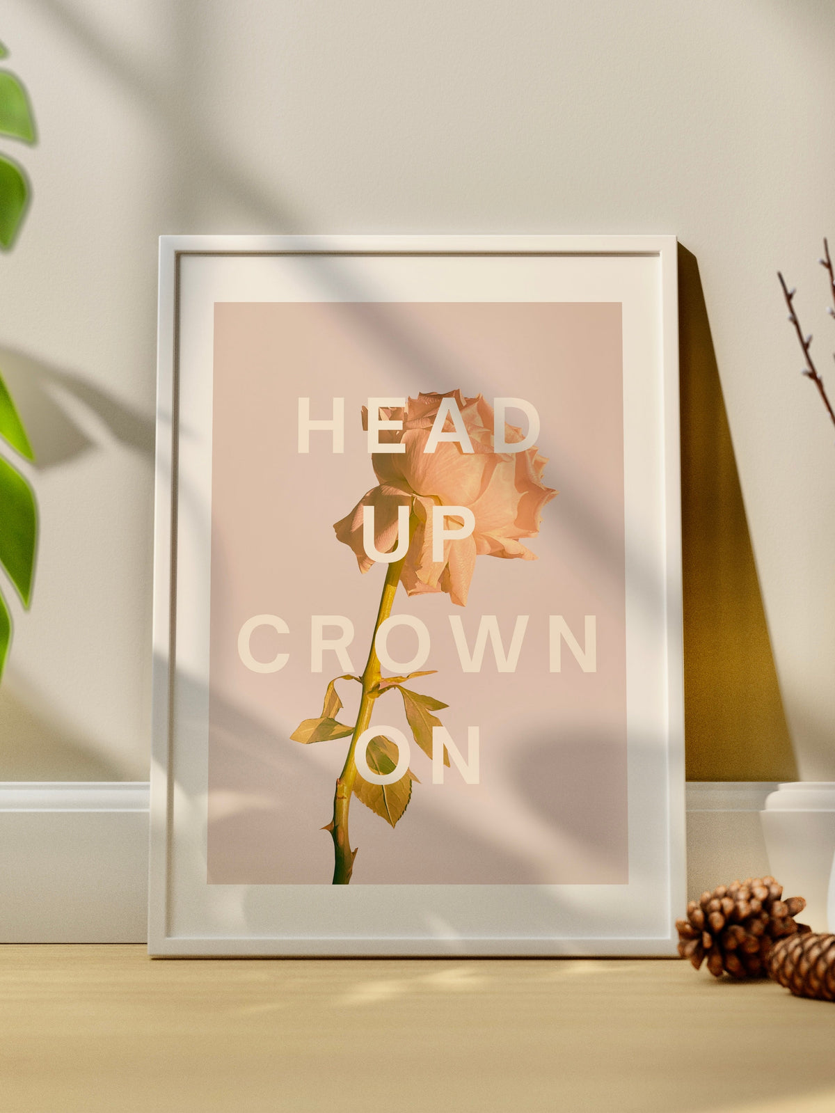 Head Up Crown On Floral Digital Art
