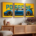 Porsche 911 GT3 RS Triptych Digital Art