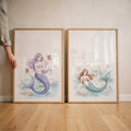 Enchanting Mermaids Watercolor Digital Art