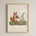 Woodland Musicians Fox and Rabbit Digital Artwork