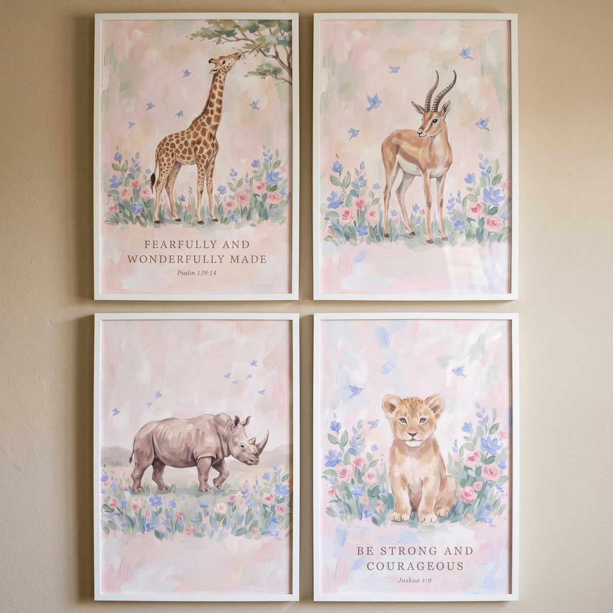 Safari Animals Scripture Nursery Digital Art Set