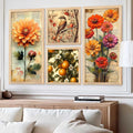 Vintage Botanical Gallery Wall Digital Art Set