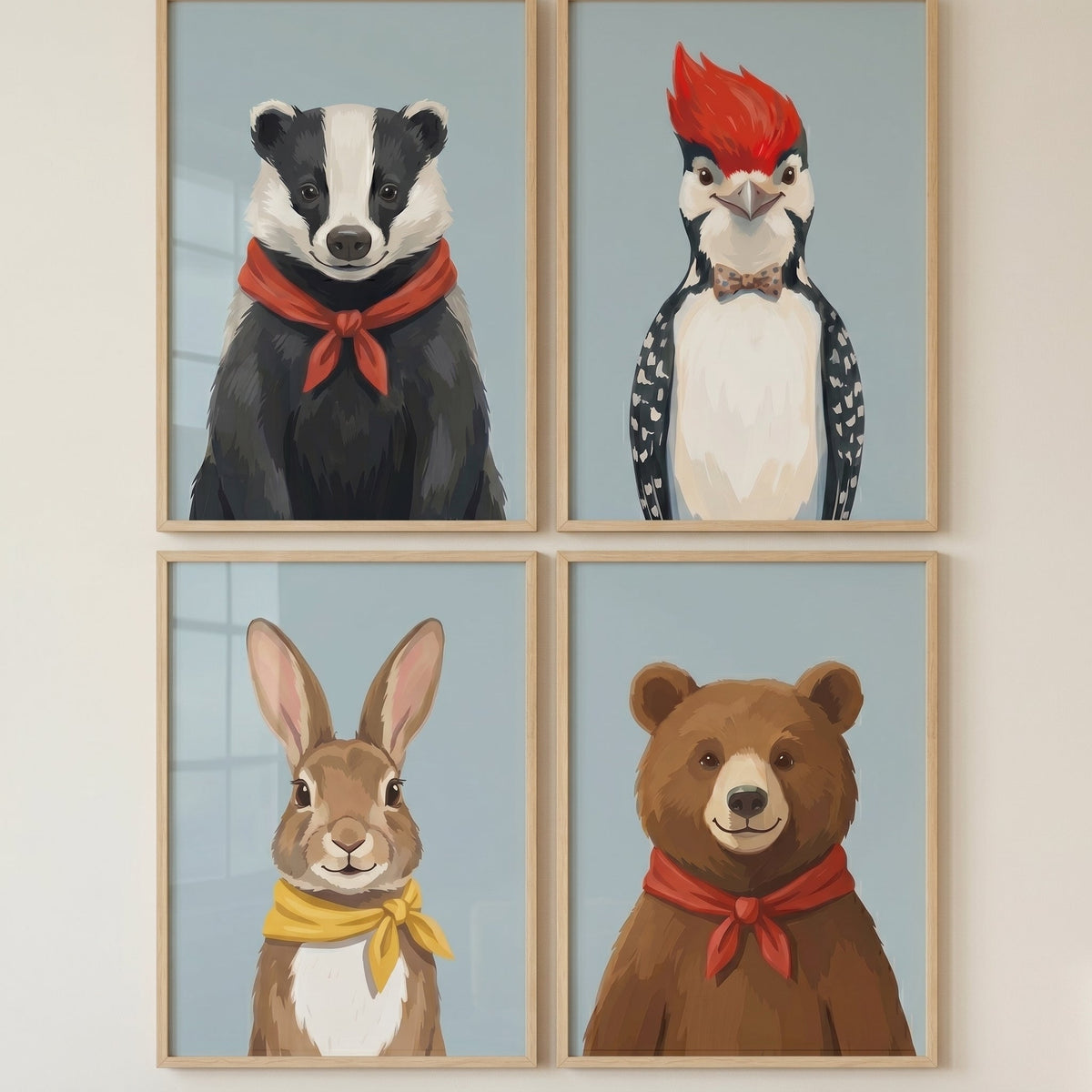 Dressed Woodland Animals Digital Art Bundle