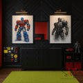 Heroic Mecha Warrior Watercolor Digital Art Set