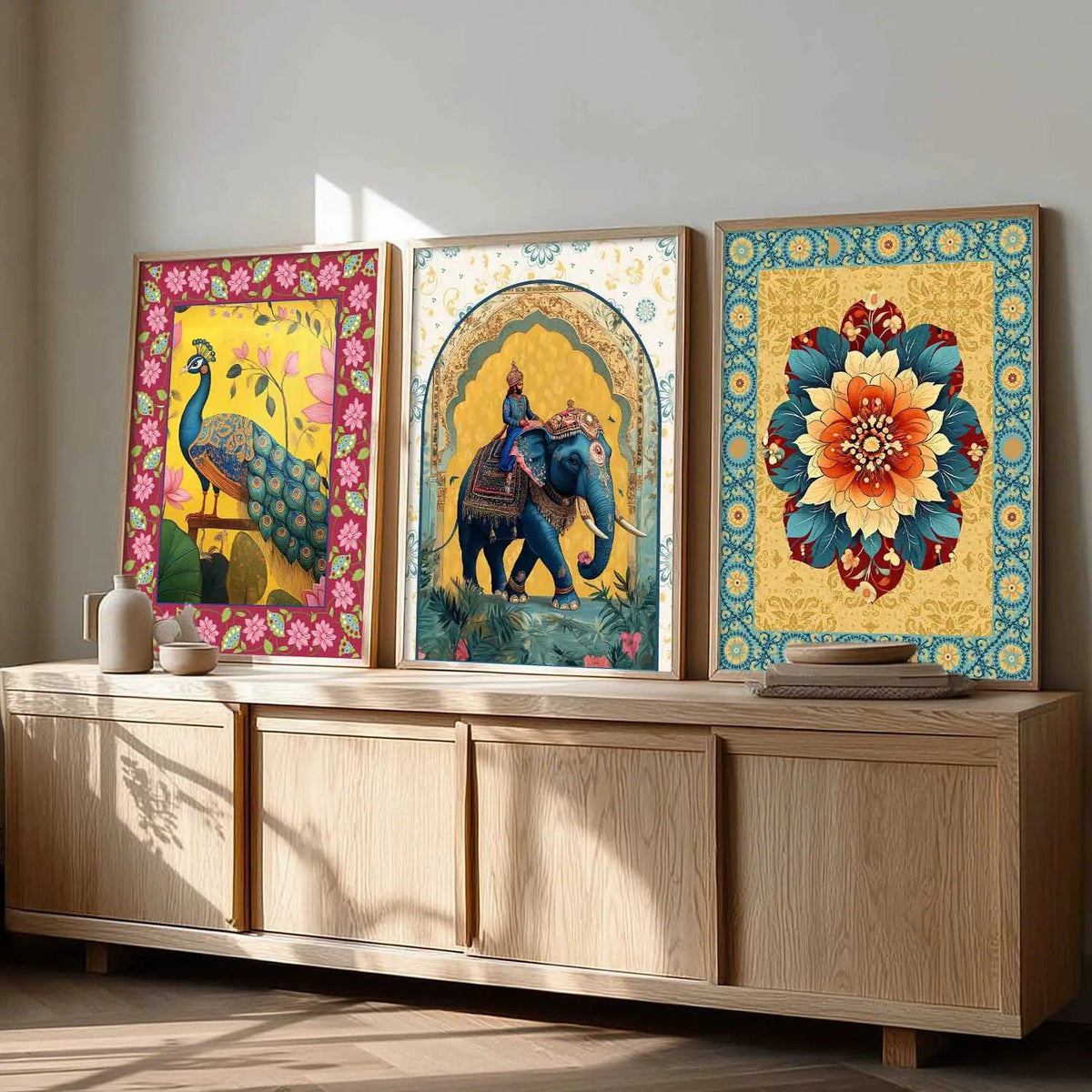 Indian Heritage Triptych Digital Art